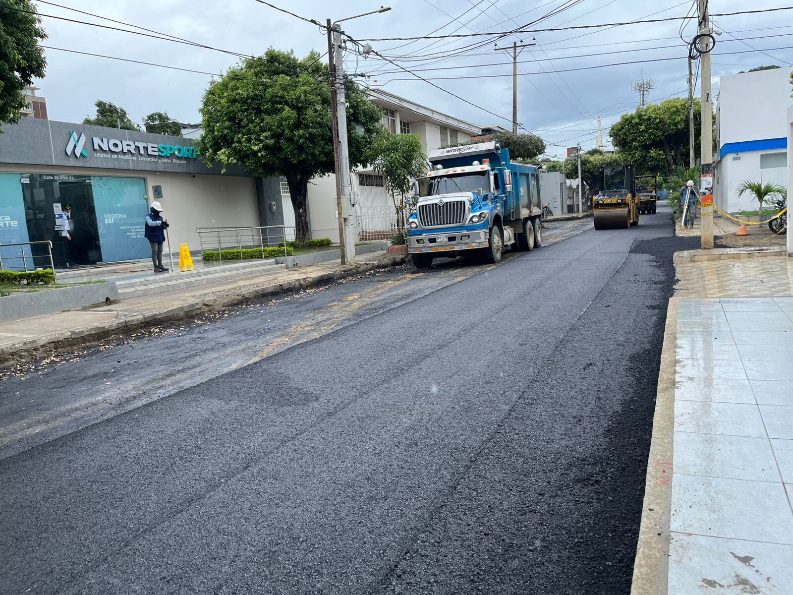 Obra de pavimentación en Cúcuta. / Foto: Caracol Radio Cúcuta.