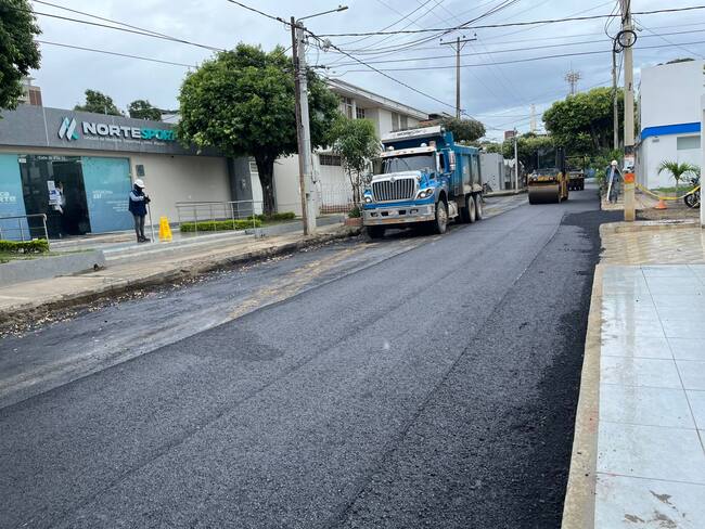 Obra de pavimentación en Cúcuta. / Foto: Caracol Radio Cúcuta.