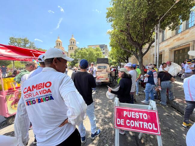 Marcha en Cúcuta en apoyo al gobierno de Gustavo Petro. / Foto: Caracol Radio Cúcuta.