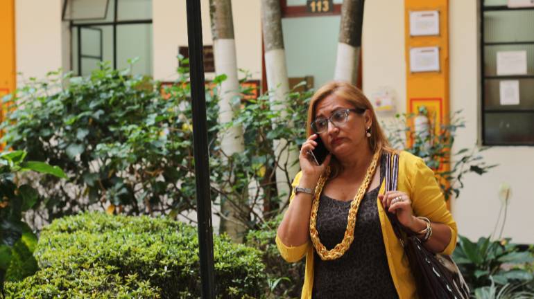 La abogada María Lourdes, funcionaria de la Personería de Ibagué.