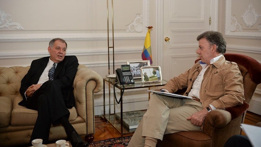 Juan Manuel Santos y Alejandro Ordóñez. Foto: Colprensa