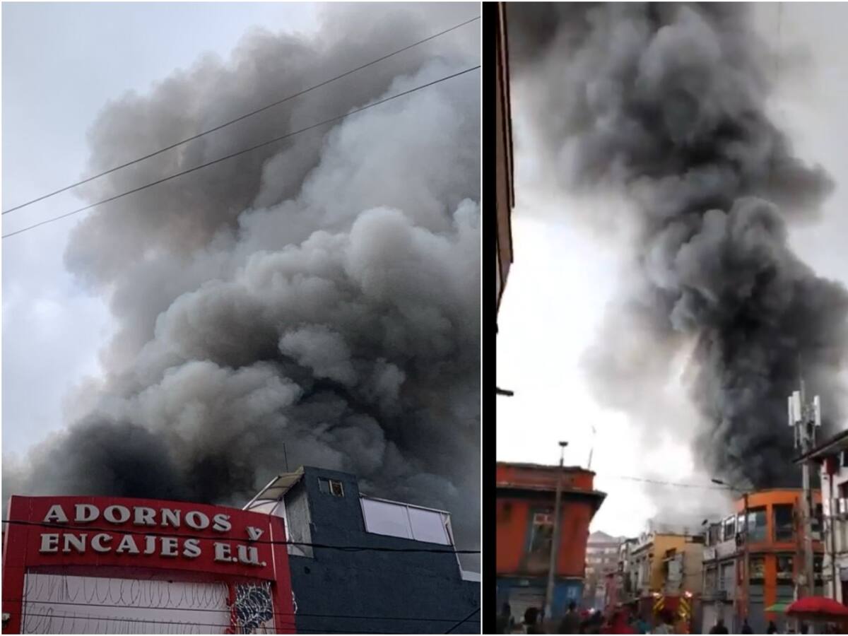 Incendio en sector de San Victorino fue controlado por Bomberos de Bogotá