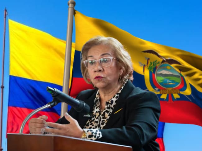 Imagen de referencia. Canciller Rosa Villavicencio: Colprensa / Banderas Colombia - Ecuador: Getty Images.