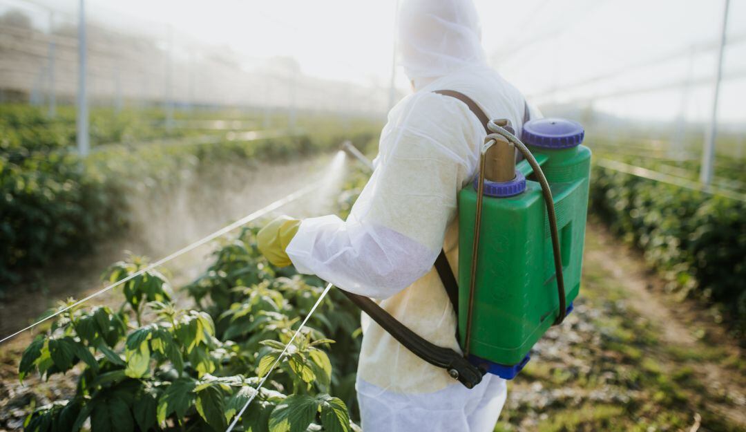 Aplicación de agroinsumos. Imagen de referencia