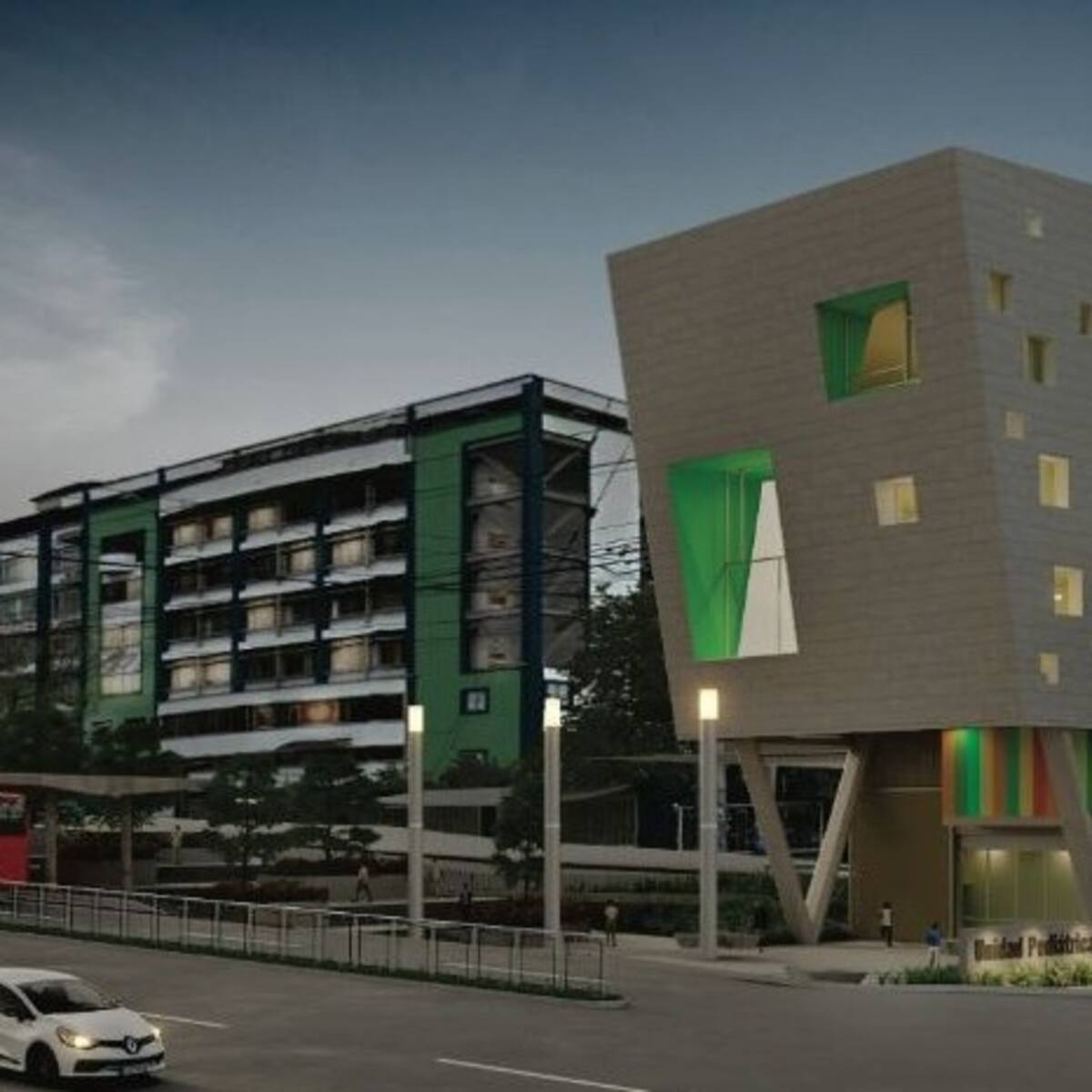 ¿Cuándo inicia la construcción de la unidad pediátrica del hospital San Juan de Dios de Armenia?