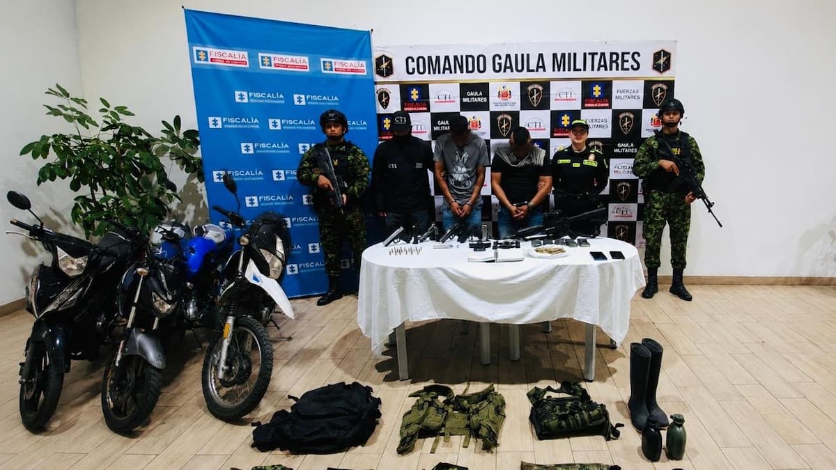En el Valle dos miembros del Frente 57 capturados, 625 kilos de marihuana y 45 explosivos incautados