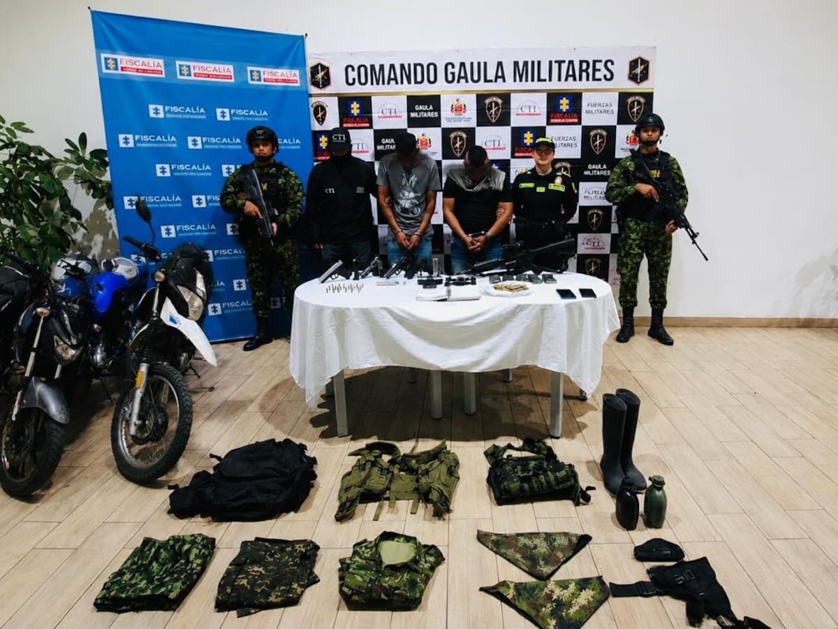 En el Valle dos miembros del Frente 57 capturados, 625 kilos de marihuana y 45 explosivos incautados