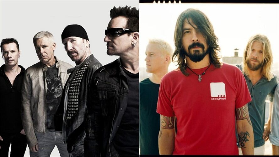 U2 y Foo Fighters. Foto: Colprensa