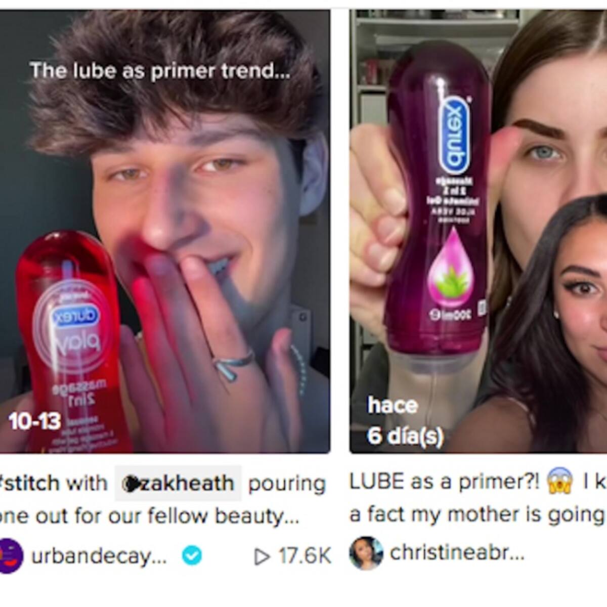 Peligrosa tendencia de TikTok promueve usar lubricantes sexuales en la cara