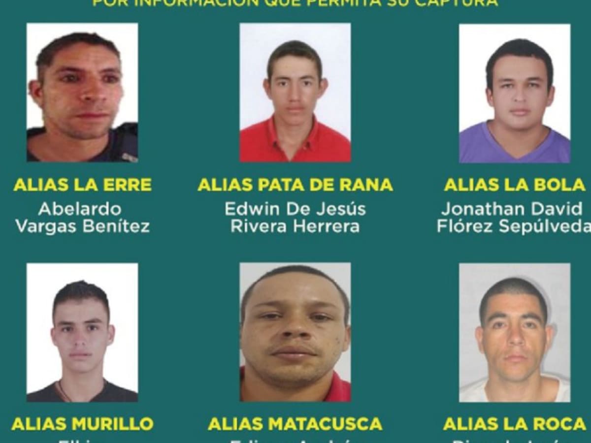 Antioquia publicó el cartel de los más buscados del Suroeste