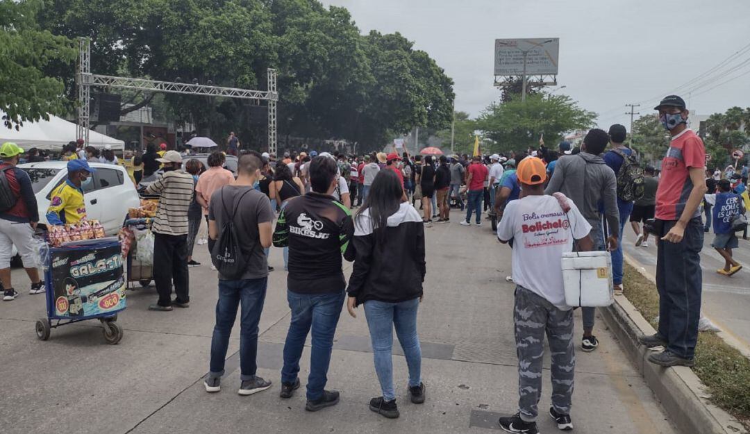 Desde Cartagena diferentes organizaciones participaron en la jornada que conmemoró un mes de paro nacional