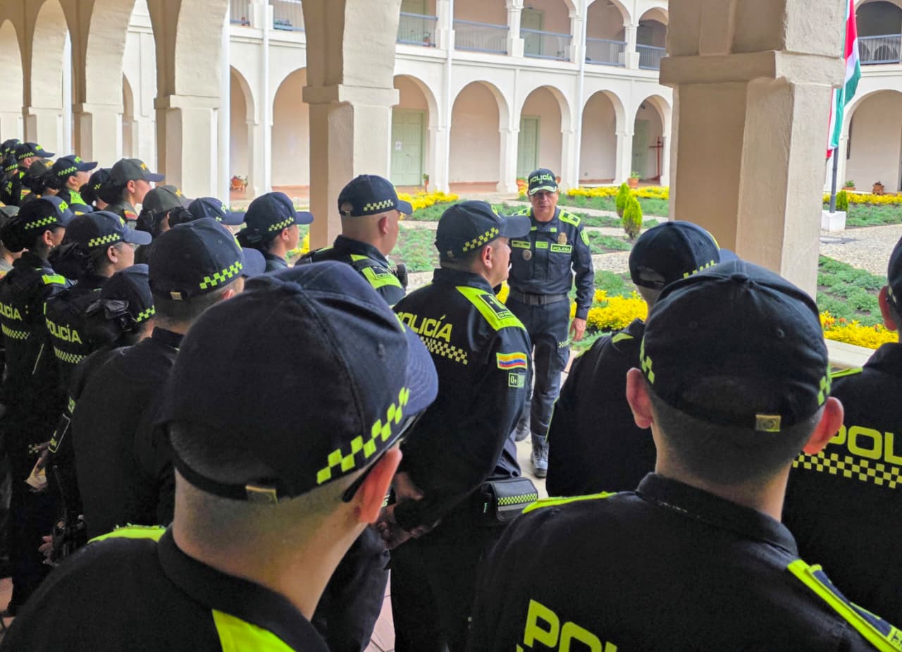 Los cerca de 150 uniformados de la Policía Metropolitana de Tunja estarán desplegados en diferentes puntos de la ciudad / Foto: Suministrada.