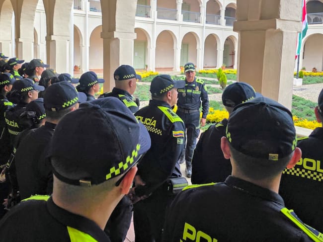 Los cerca de 150 uniformados de la Policía Metropolitana de Tunja estarán desplegados en diferentes puntos de la ciudad / Foto: Suministrada.