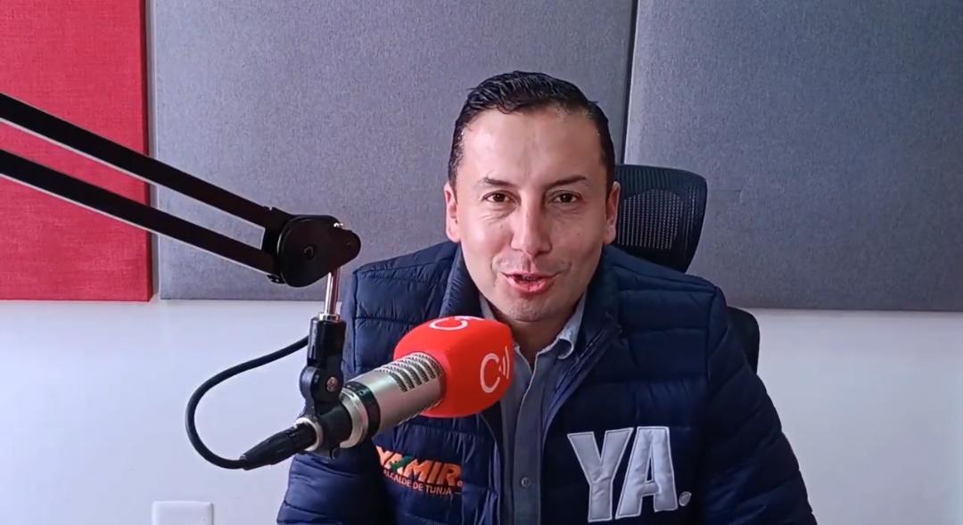Yamir Oswaldo López, de la Alianza por Tunja, candidato a las elecciones atípicas a la Alcaldía de Tunja el próximo 26 de julio / Foto: Caracol Radio.