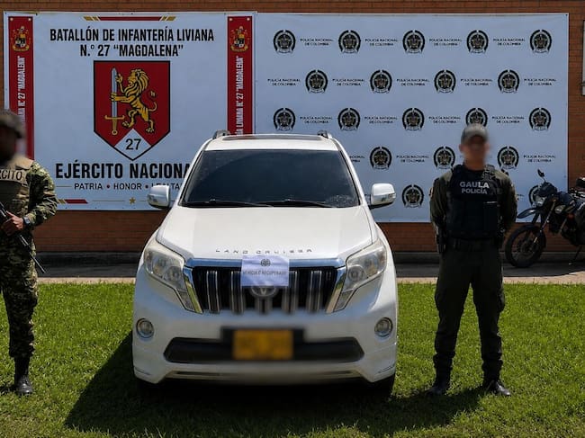 Toyota TXL que había sido hurtada en el sector de El Mármol. Foto Novena Brigada