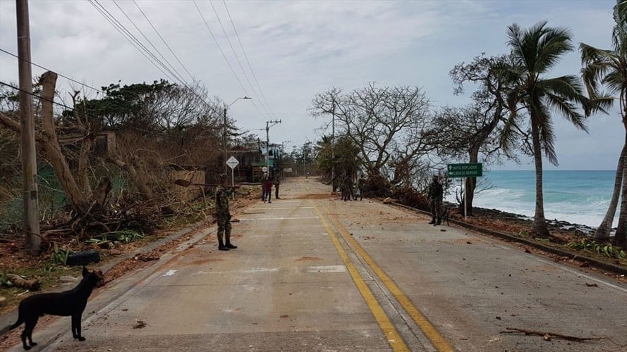Paso del huracán Iota por San Andrés y Providencia. Foto: Getty Images