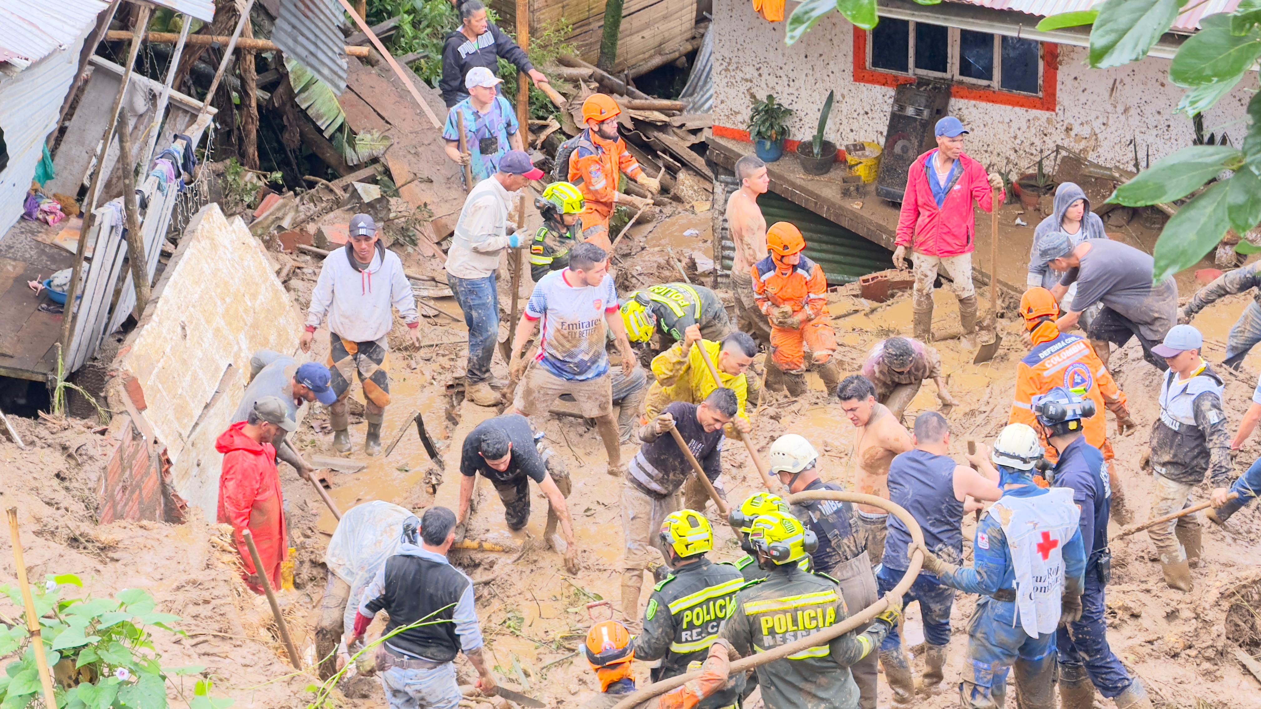 Foto: Emergencia en Pueblo Sol Bajo, Dosquebradas (Alcaldía de Dosquebradas)