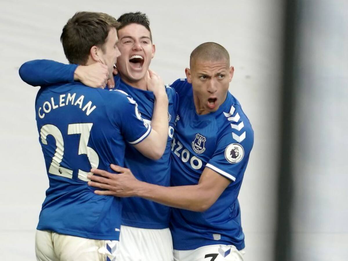 ¡Volvió con toda! Golazo de James en Everton frente al Crystal Palace