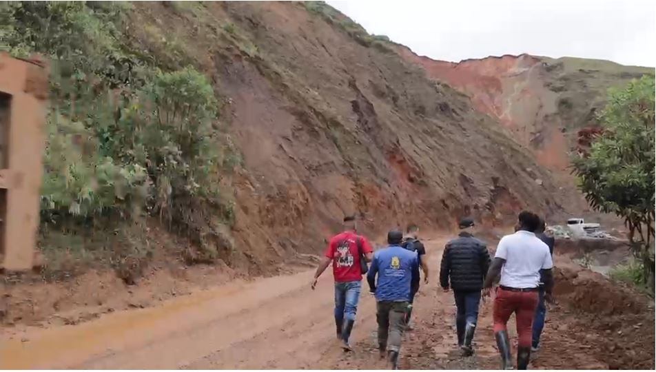 Vía Medellín-Quibdó El Carmen de Atrato sector El Seis- foto alcaldía