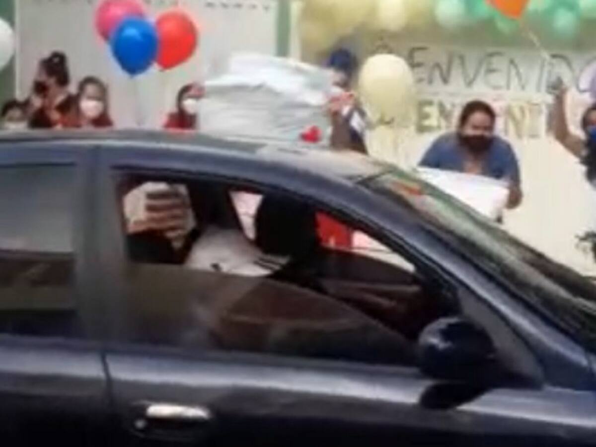 VIDEO: Después de cuatro meses en UCI por COVID le dieron de alta