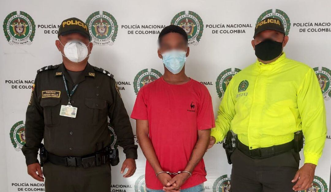 La captura de este sujeto se produjo en el sector de Chambacú cuando caminaba por vía pública