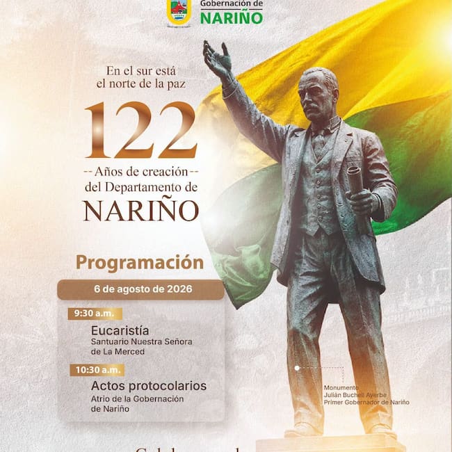 Celebración 122 años de creación del departamento de Nariño- Foto: Gobernación de Nariño