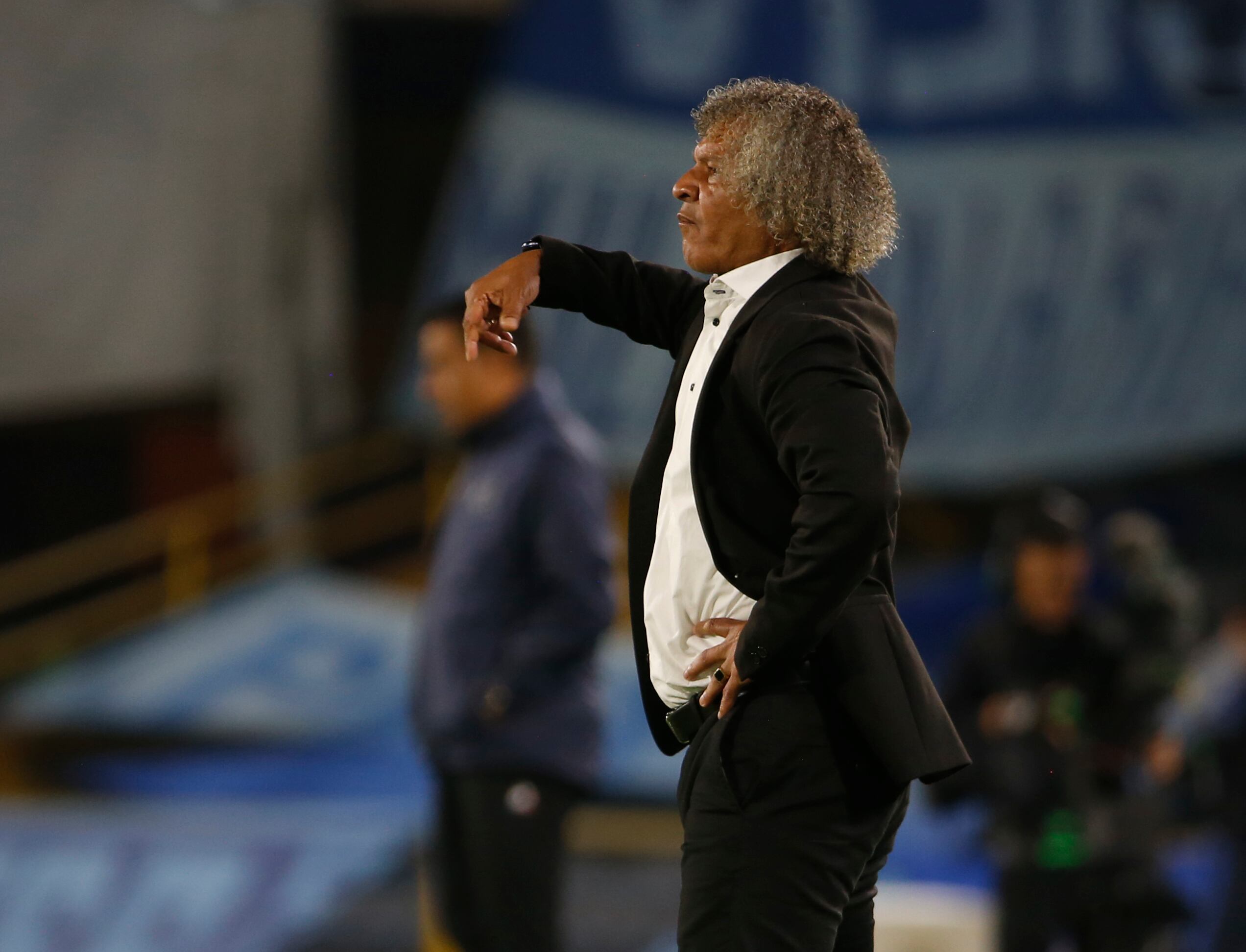 Alberto Gamero, director técnico de Millonarios. (Photo by John Vizcaino/VIEWpress)