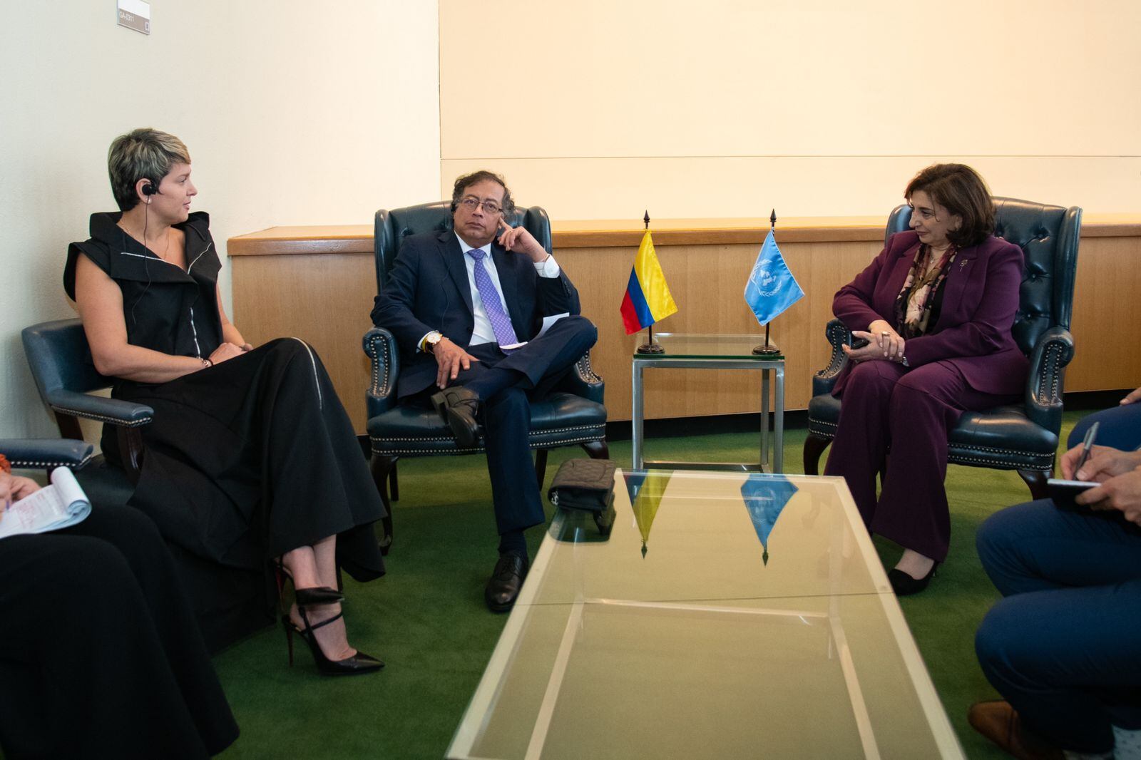 El presidente Gustavo Petro aseguró que se podría agregar una clausula de salvaguarda a la soberanía alimentaria en los Tratados de Libre Comercio.    Foto: Presidencia.