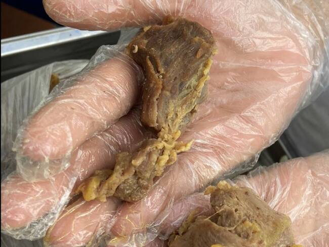 Alimentos suministrados en la cárcel El Pedregal. Foto: cortesía.