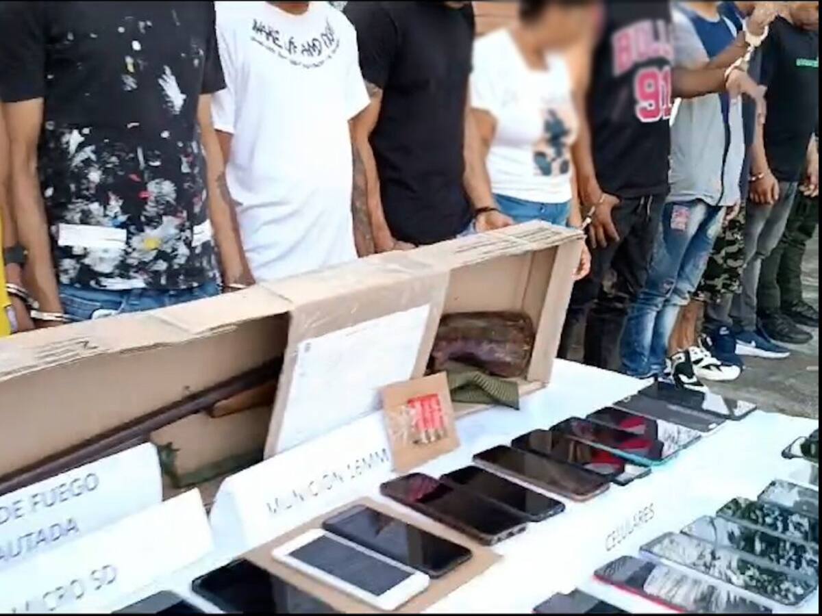 Capturaron a 16 presuntos integrantes de una banda dedicada a la extorsión y el secuestro