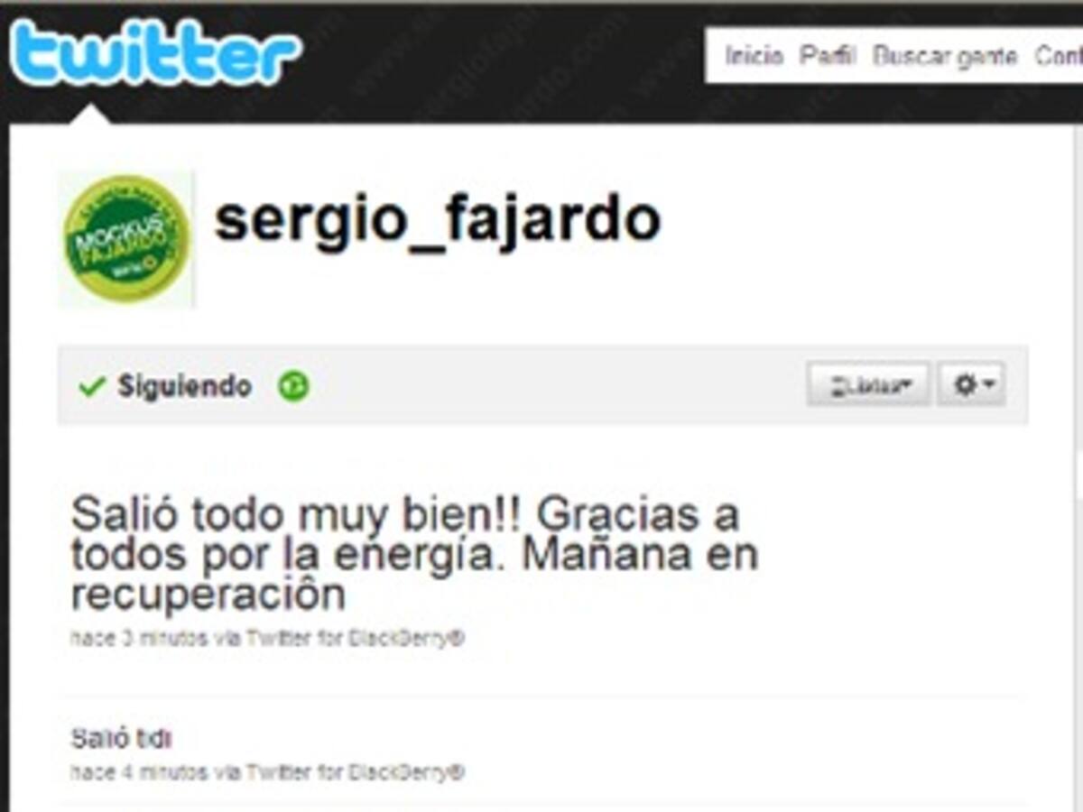 FajardoTwitter: Salió todo muy bien!! Gracias
