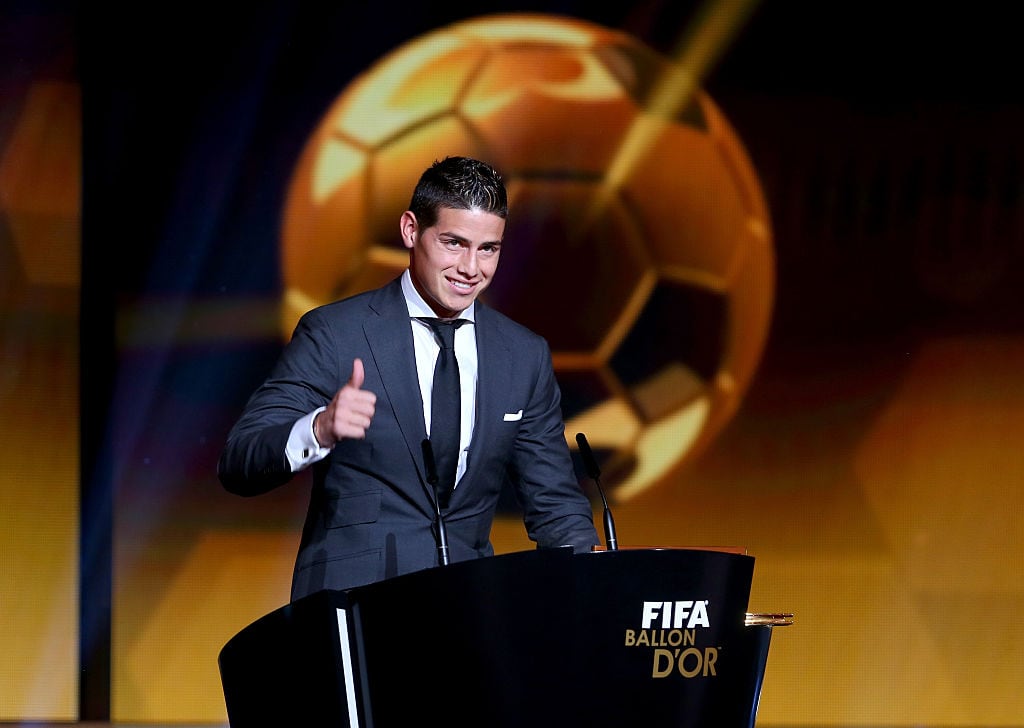 James Rodríguez en la gala del Balón de Oro 2014 / Getty Images