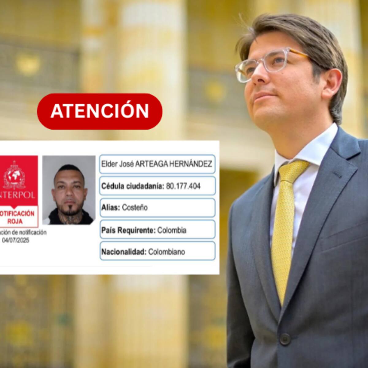 ATENCIÓN: Capturan a alias ‘El Costeño’, presunto coordinador del atentado contra Miguel Uribe