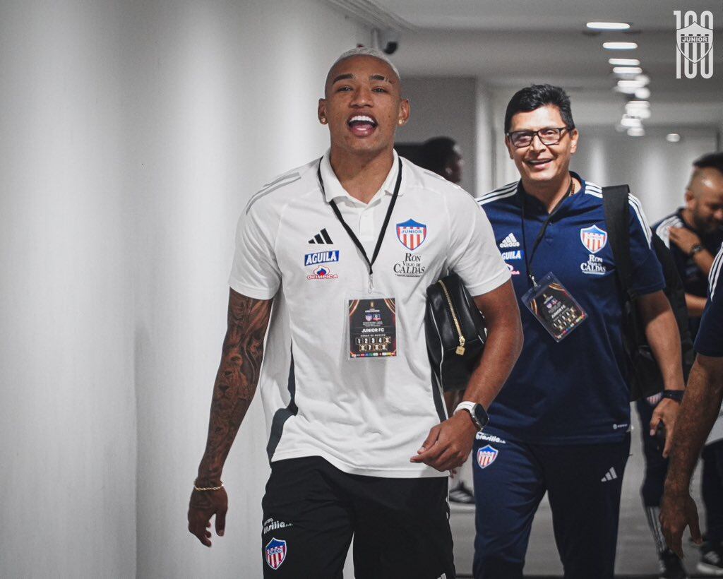 Jermein Peña con el Junior de Barranquilla / @JuniorClubSA