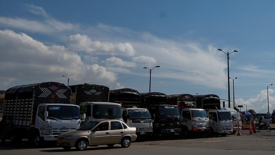 Paro camionero. Foto: Colprensa