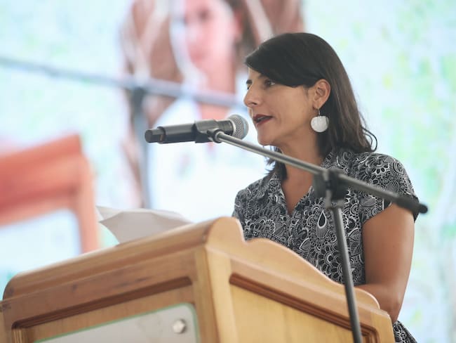La ministra de Minas, Irene Vélez, respondió al debate de moción de censura en la Cámara de Representantes (Cortesía)