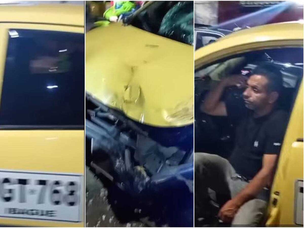 Taxista borracho atropelló a varios motociclistas en Ibagué