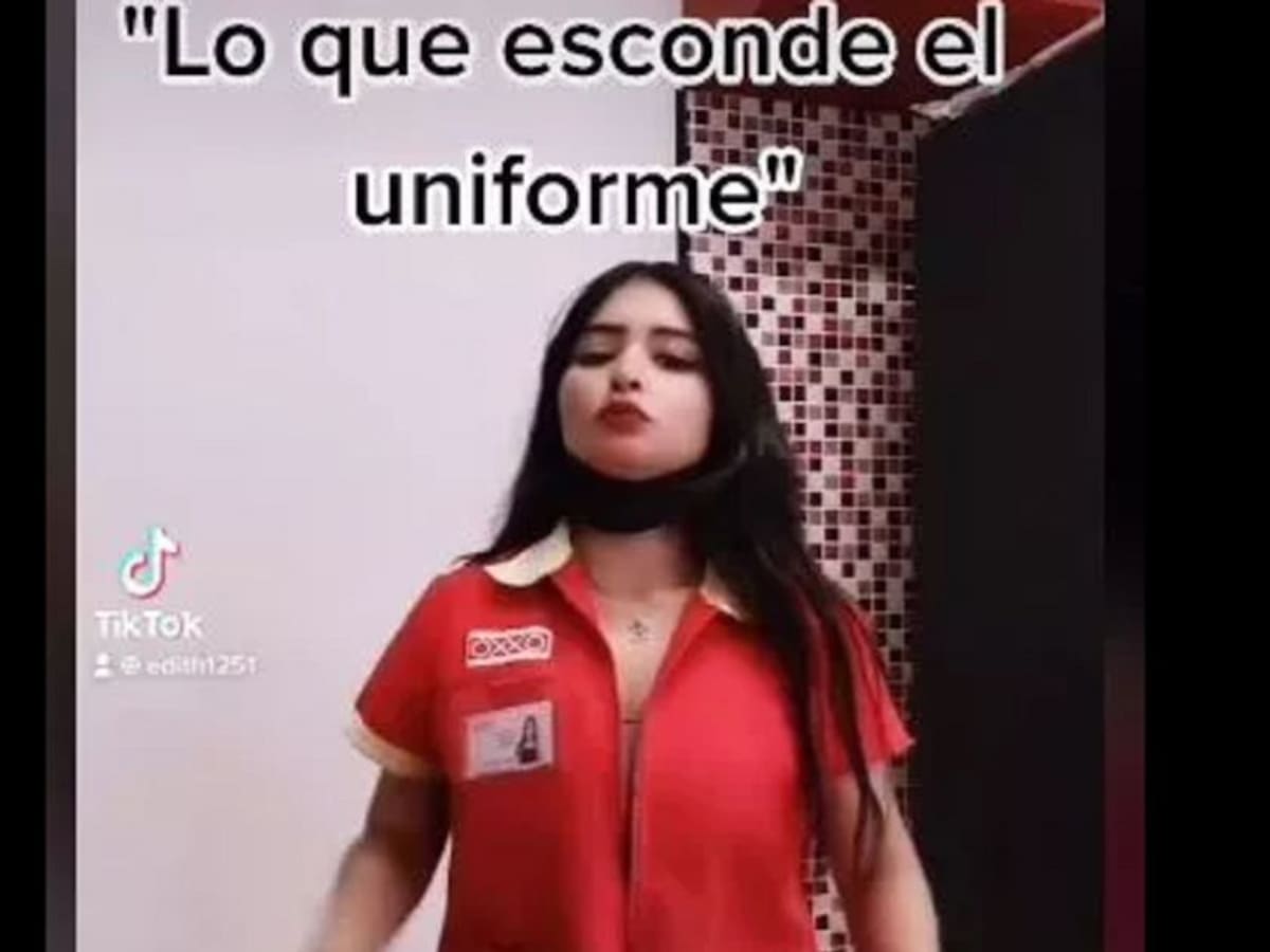 "Lo que esconde el uniforme": Cajera de Oxxo se vuelve viral por baile