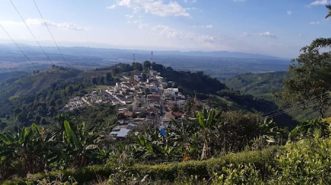 Desde el mirador del Quindío, el municipio de Buenavista