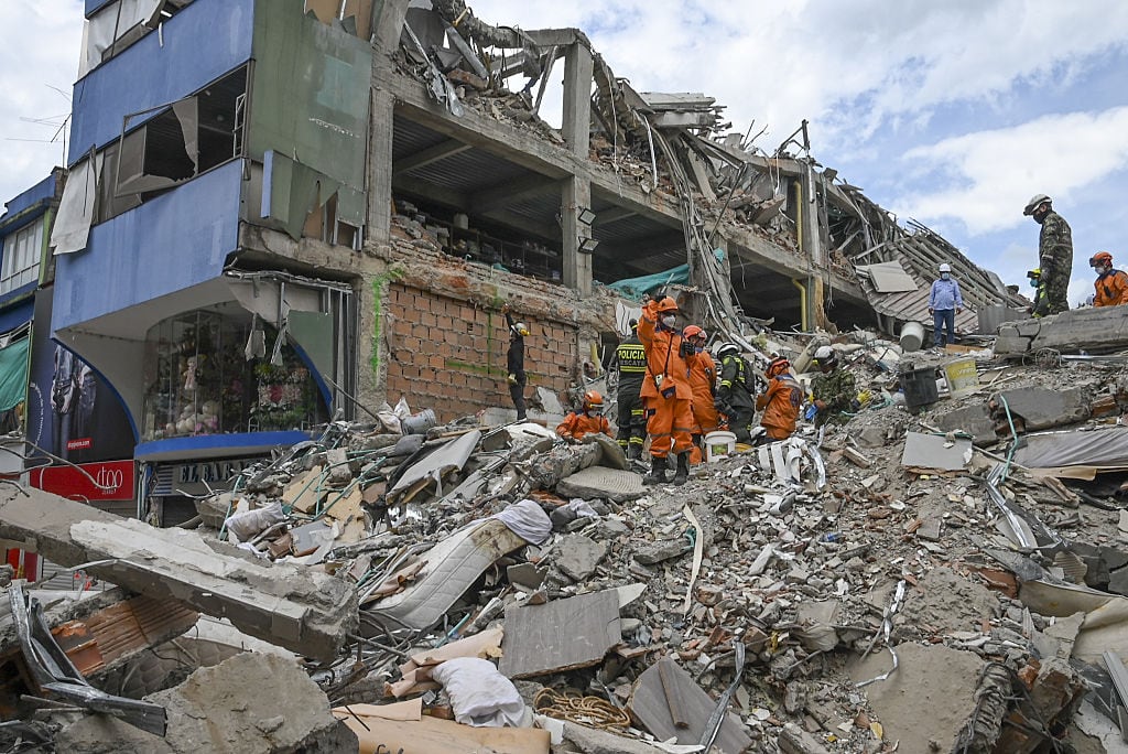 Pereira tras el terremoto del 10 de agosto. Foto: Alexis Munera / Anadolu via Getty Images