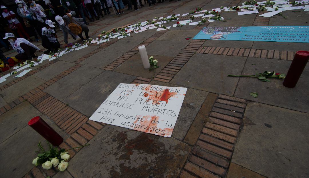 Protesta por asesinatos de excombatientes