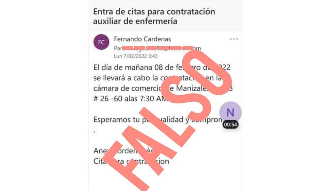 Falsa convocatoria