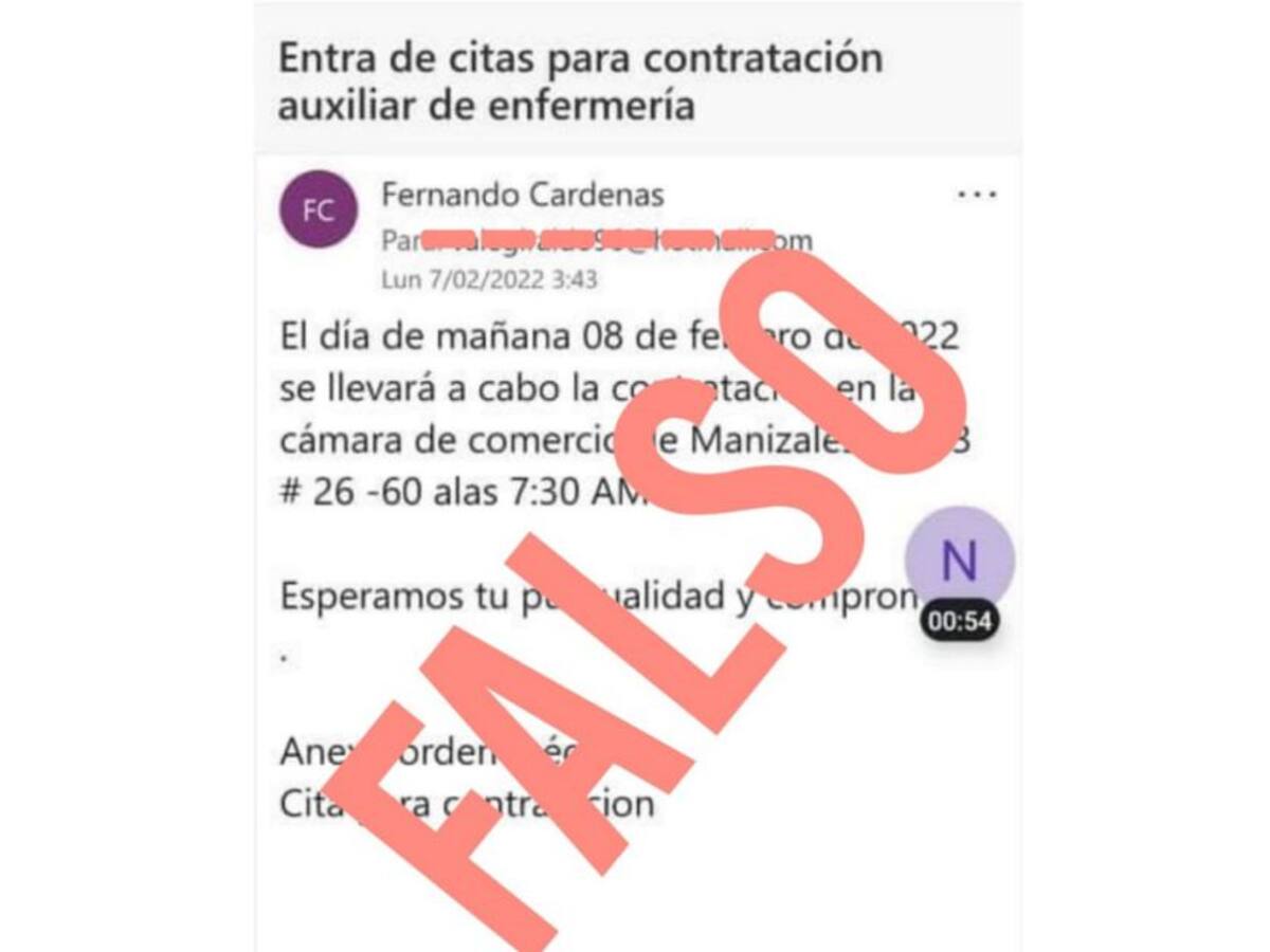 Cámara de Comercio de Manizales denuncia estafas en su nombre