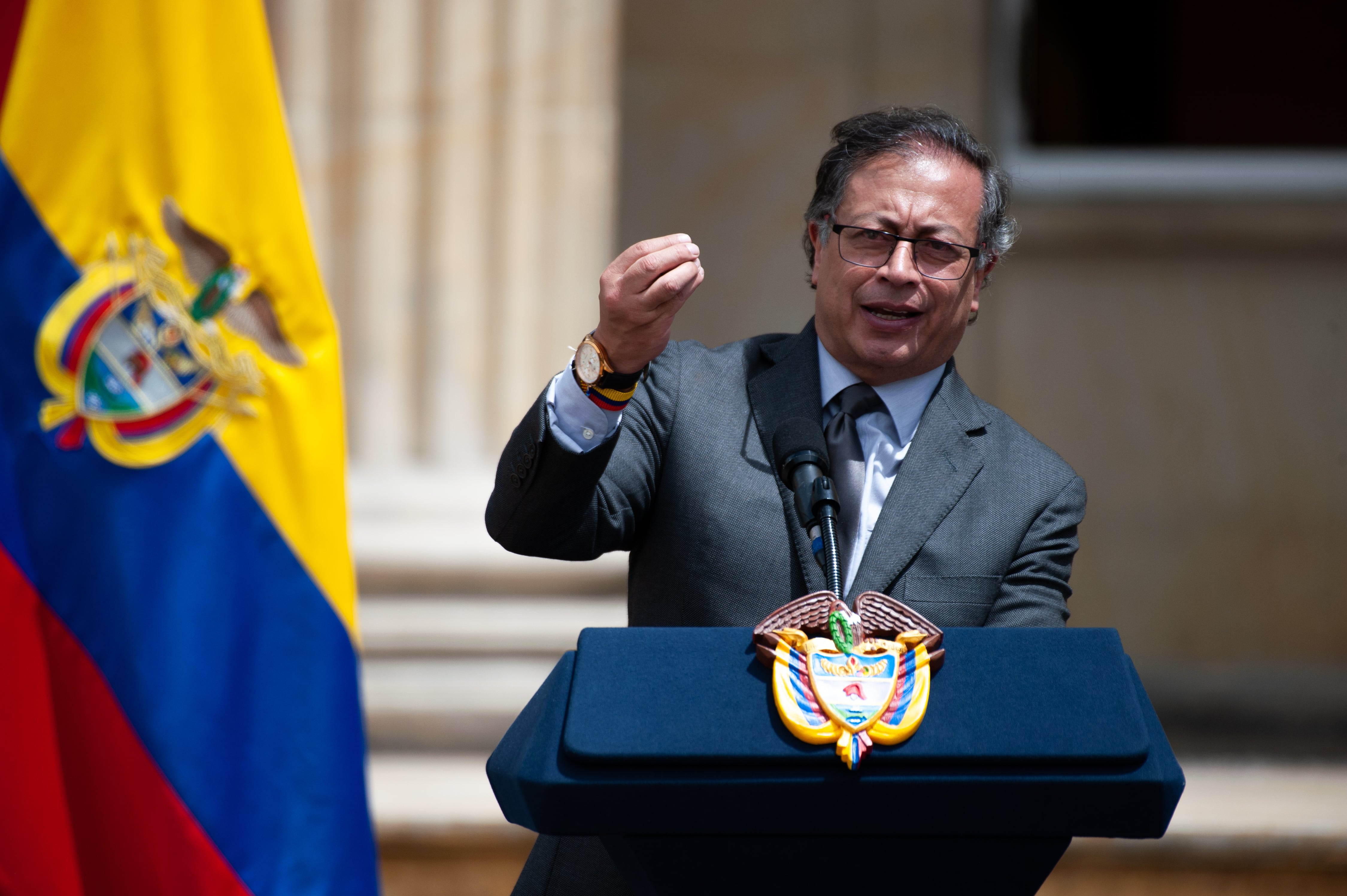 Presidente colombiano Gustavo Petro. Foto de: Chepa Beltran/Long Visual Press/Universal Images Grupo vía Getty Images)