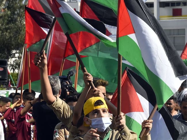 Manifestaciones a favor de los palestinos