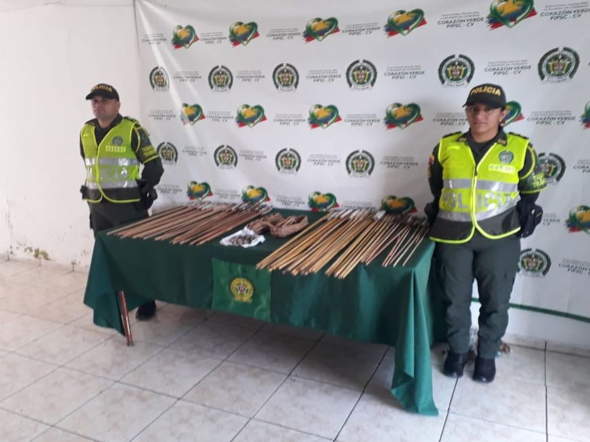 Policía incauta pólvora y 40 kilos de marihuana en Caldas