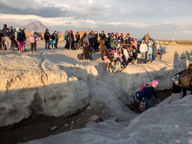 Migrantes frontera Chile. (Photo by DIEGO REYES/AFP via Getty Images)
