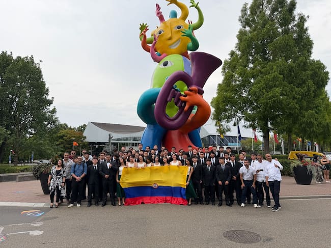 Banda Sinfónica Juvenil de Caldas campeona del 'World Music Contest' en Kerkrade, Países Bajos. Foto: Gobernación de Caldas.