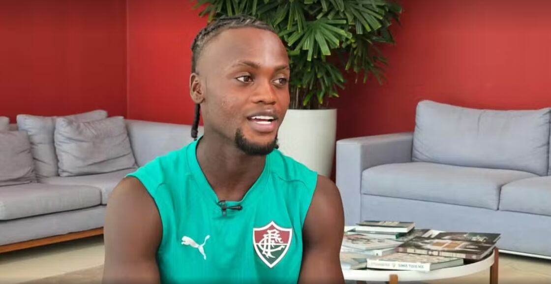 Santiago Moreno, delantero colombiano de Fluminense, en entrevista con Globo Esporte / Marcello Neves - Globo Esporte.