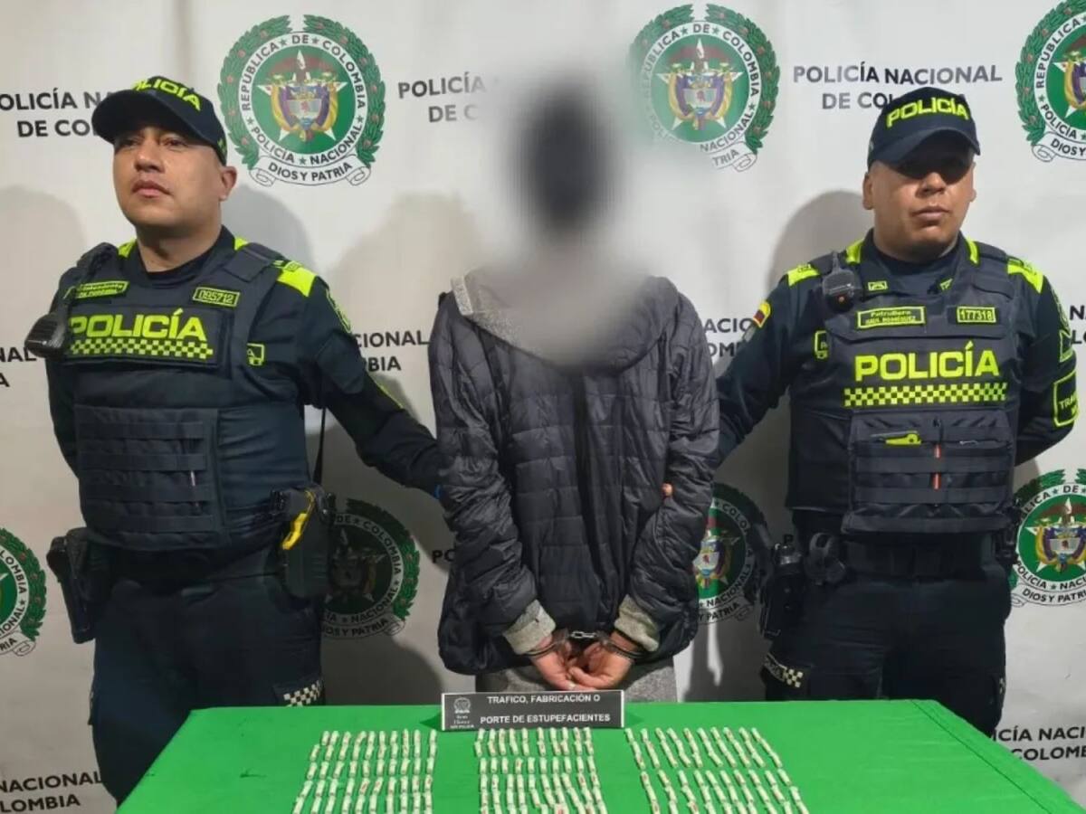 Fue capturado presunto expendedor de drogas que llevaba 180 dosis de bazuco en TransMilenio